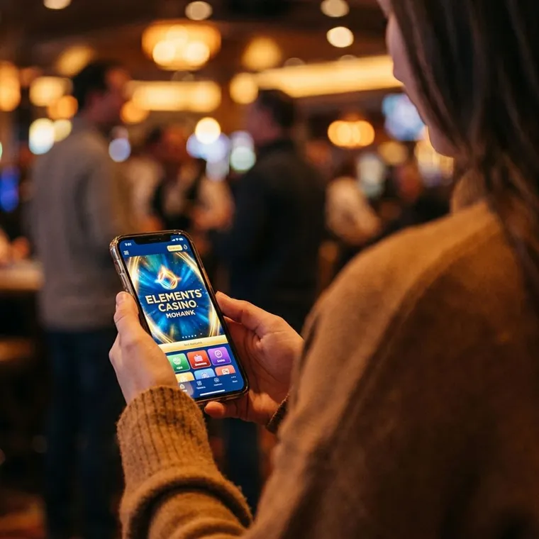 mobile app transactions and payments — Elements Casino Mohawk